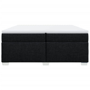 Ramsäng med madrass svart 200x200 cm tyg