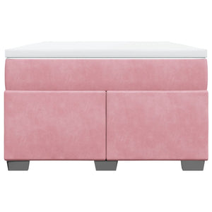 Ramsäng med madrass rosa 120x190 cm sammet
