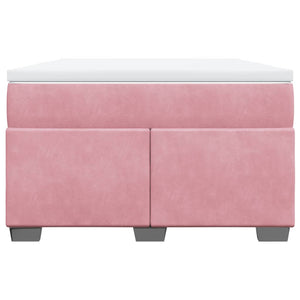 Ramsäng med madrass rosa 120x200 cm sammet