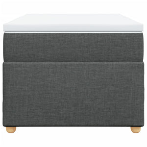 Ramsäng med madrass mörkgrå 80x200 cm tyg