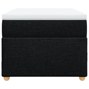 Ramsäng med madrass svart 80x200 cm tyg