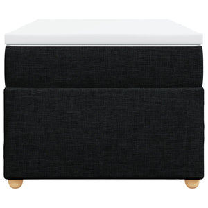 Ramsäng med madrass svart 90x190 cm tyg