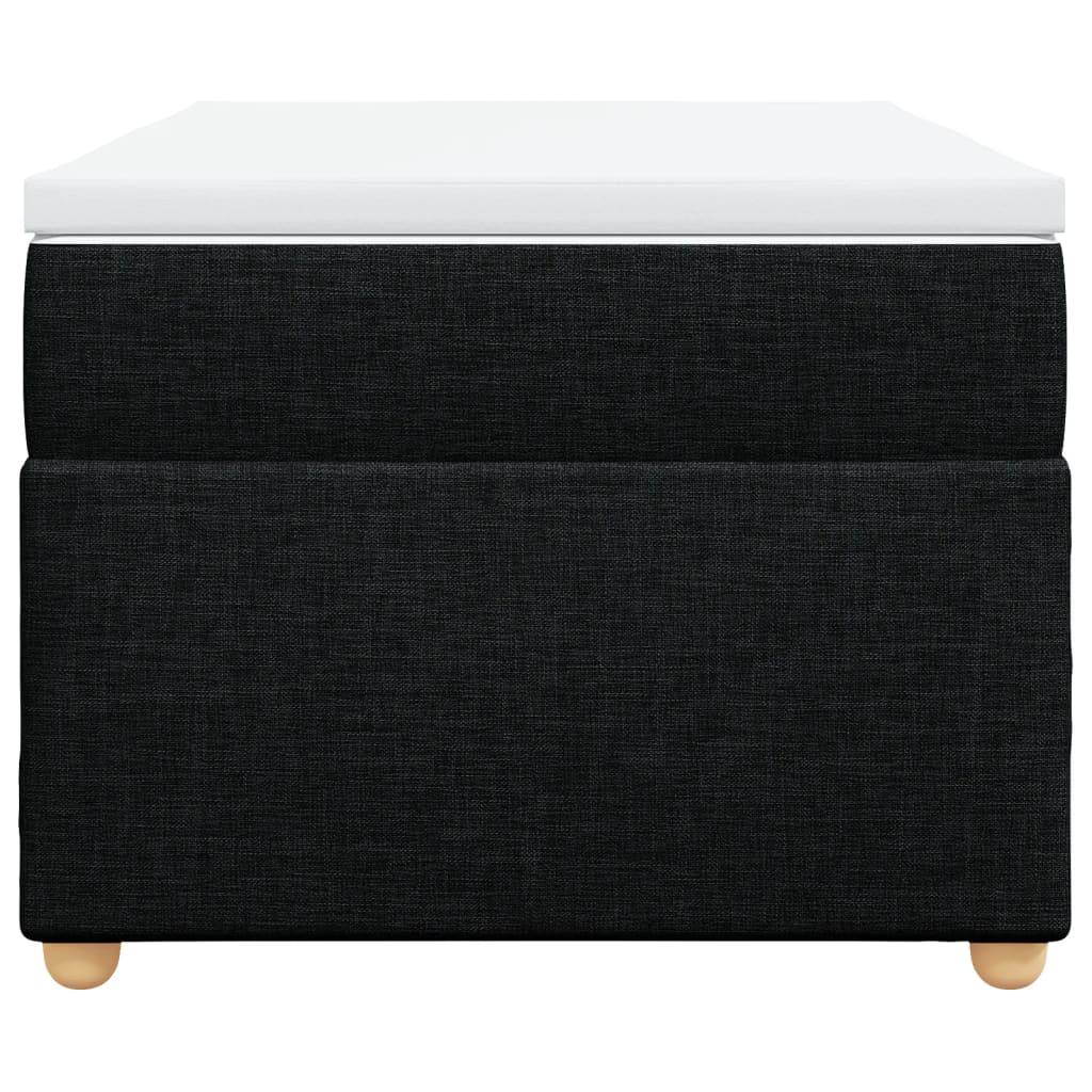 Ramsäng med madrass svart 90x200 cm tyg