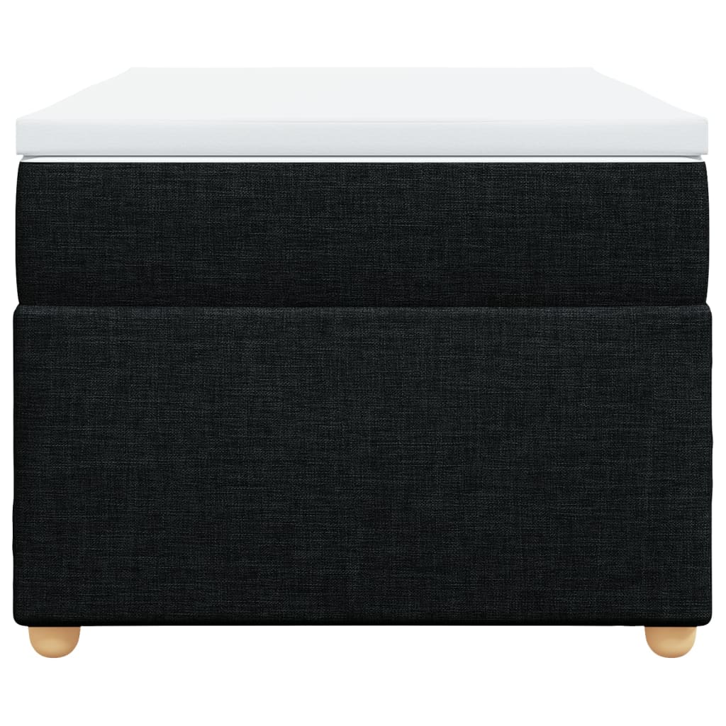 Ramsäng med madrass svart 100x200 cm tyg