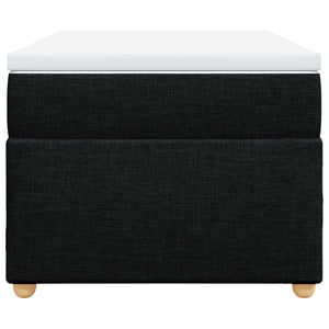 Ramsäng med madrass svart 100x200 cm tyg