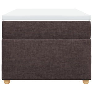 Ramsäng med madrass mörkbrun 100x200 cm tyg