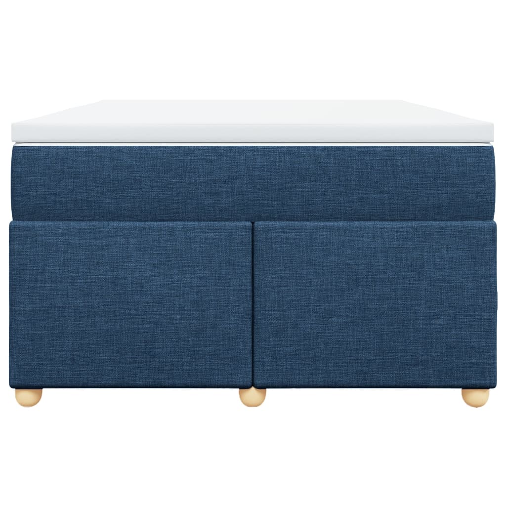 Ramsäng med madrass blå 120x190 cm tyg