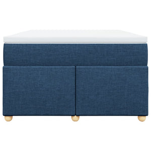 Ramsäng med madrass blå 120x190 cm tyg