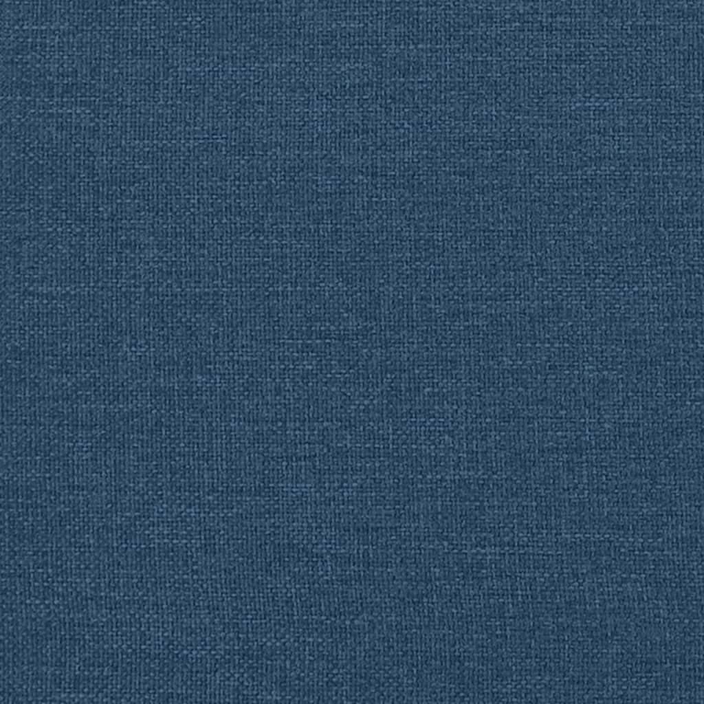 Ramsäng med madrass blå 140x200 cm tyg