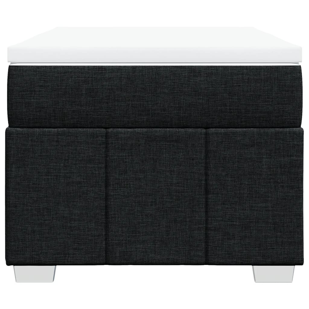 Ramsäng med madrass svart 80x200 cm tyg