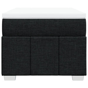 Ramsäng med madrass svart 80x200 cm tyg