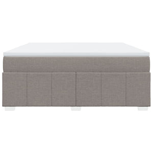 Ramsäng med madrass taupe 180x200 cm tyg