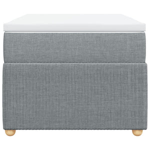 Ramsäng med madrass ljusgrå 90x190 cm tyg