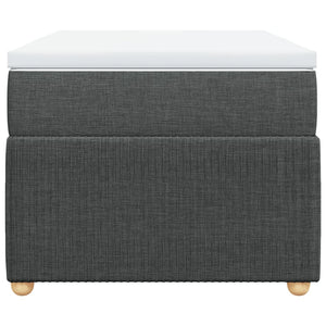 Ramsäng med madrass mörkgrå 90x190 cm tyg