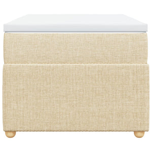 Ramsäng med madrass gräddvit 90x200 cm tyg