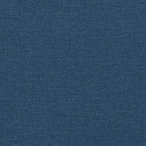 Ramsäng med madrass blå 140x190 cm tyg