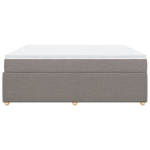 Ramsäng med madrass taupe 200x200 cm tyg