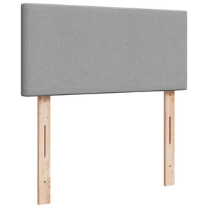 Ramsäng med madrass ljusgrå 100x200 cm tyg