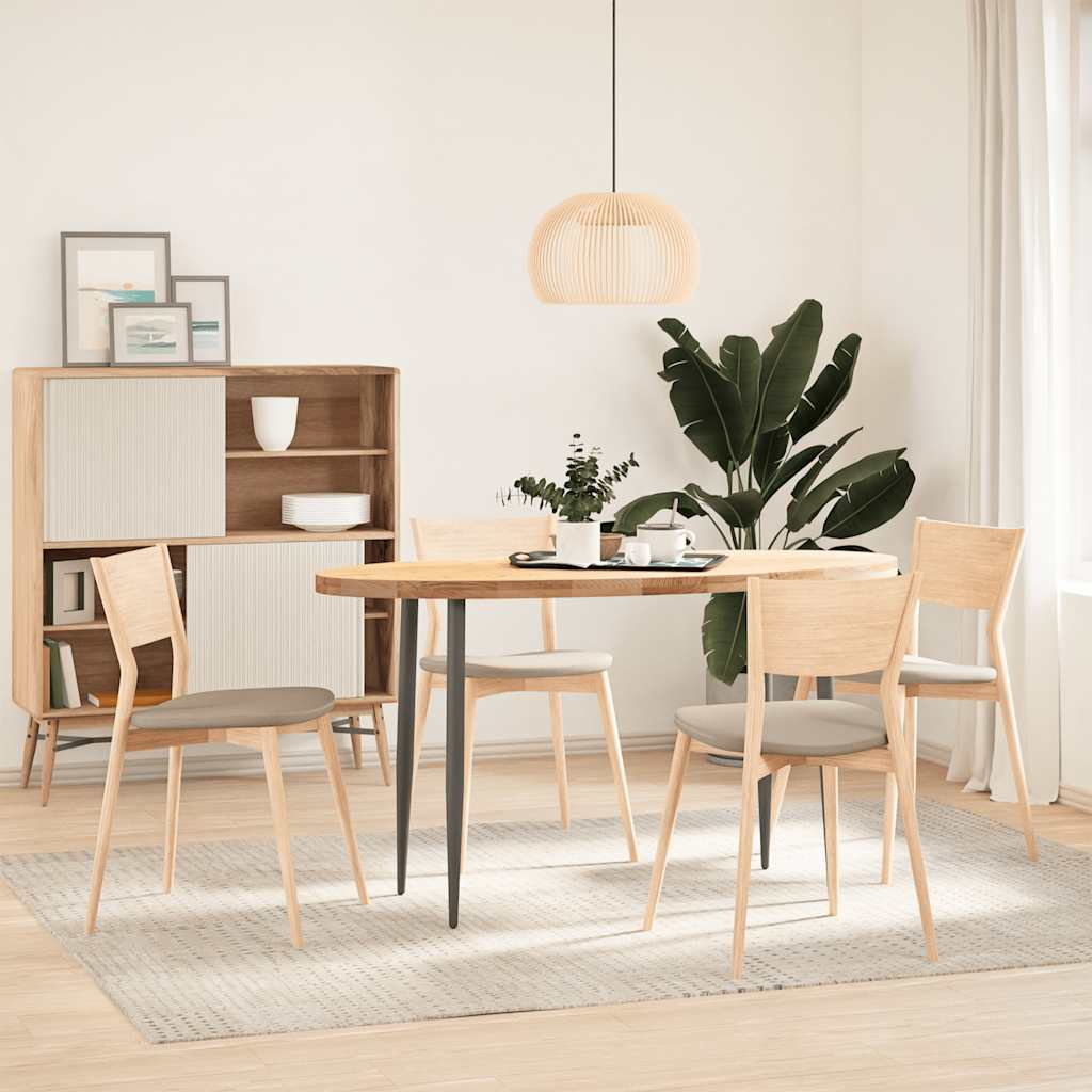 Bordsskiva 140x60x4 cm massiv ek oval