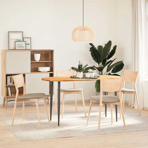 Bordsskiva ljusbrun 140x60x2 cm massiv ek oval