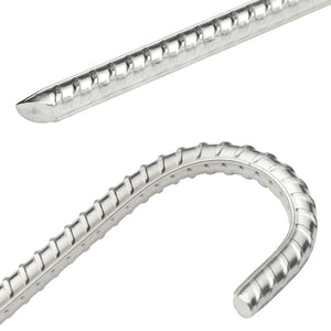 Tältpinnar 6 st 37 cm Ø10 mm galvaniserat stål