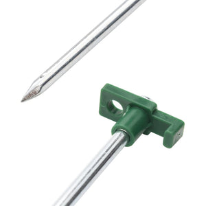 Tältpinnar 24 st 25 cm 7 mm galvaniserat stål och PP