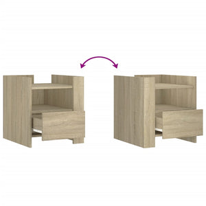 Sängbord sonoma-ek 45x50x50 cm konstruerat trä