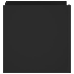 Sängbord svart 45x50x50 cm konstruerat trä