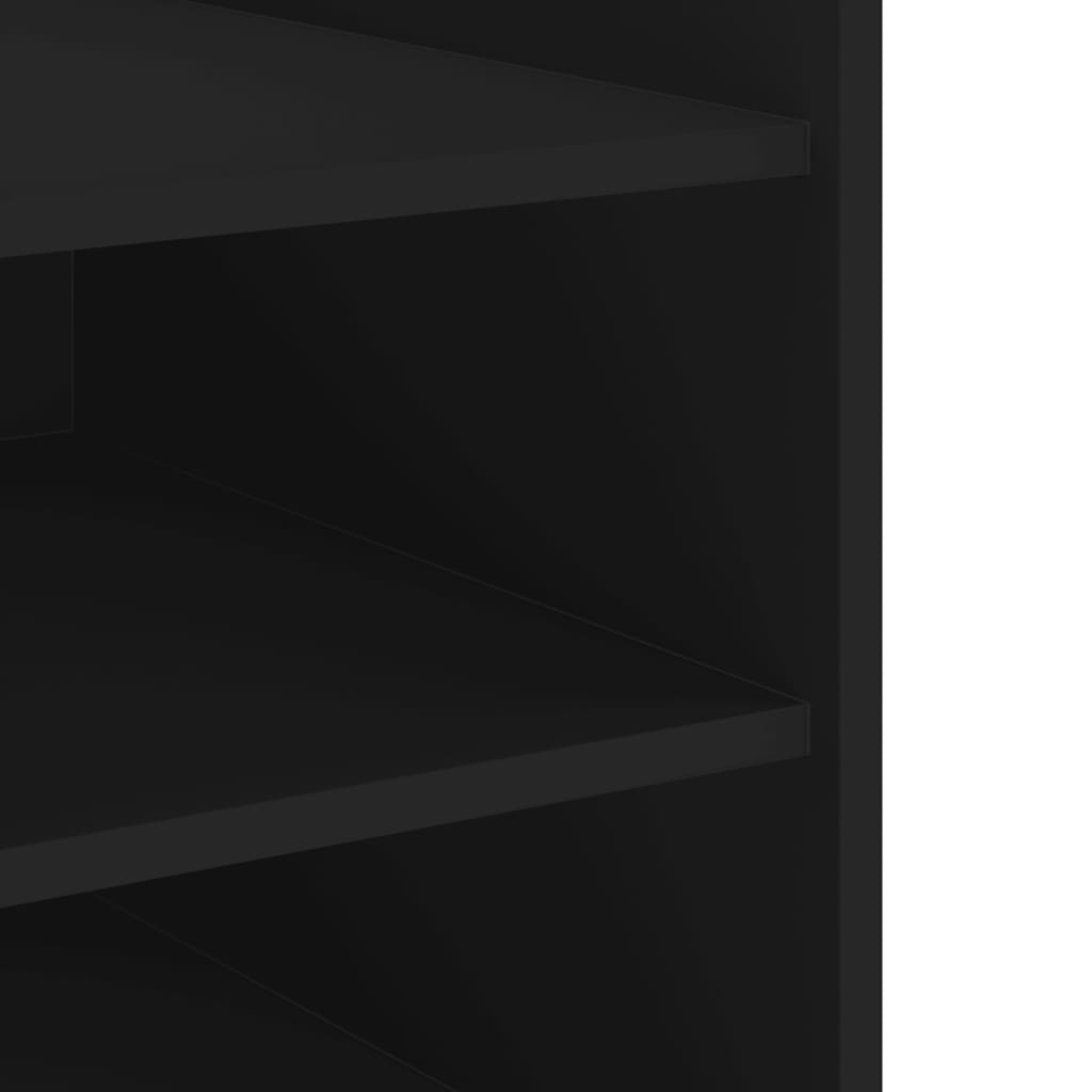 Sängbord svart 45x50x50 cm konstruerat trä