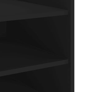 Sängbord svart 45x50x50 cm konstruerat trä