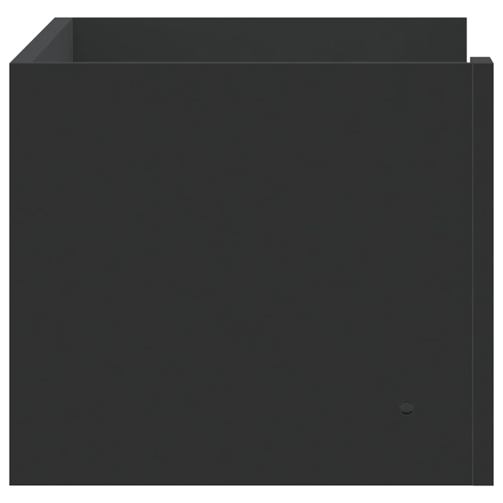 Vägghylla Svart 70,5x35x30,5 cm konstruerat trä