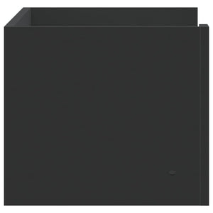 Vägghylla Svart 70,5x35x30,5 cm konstruerat trä