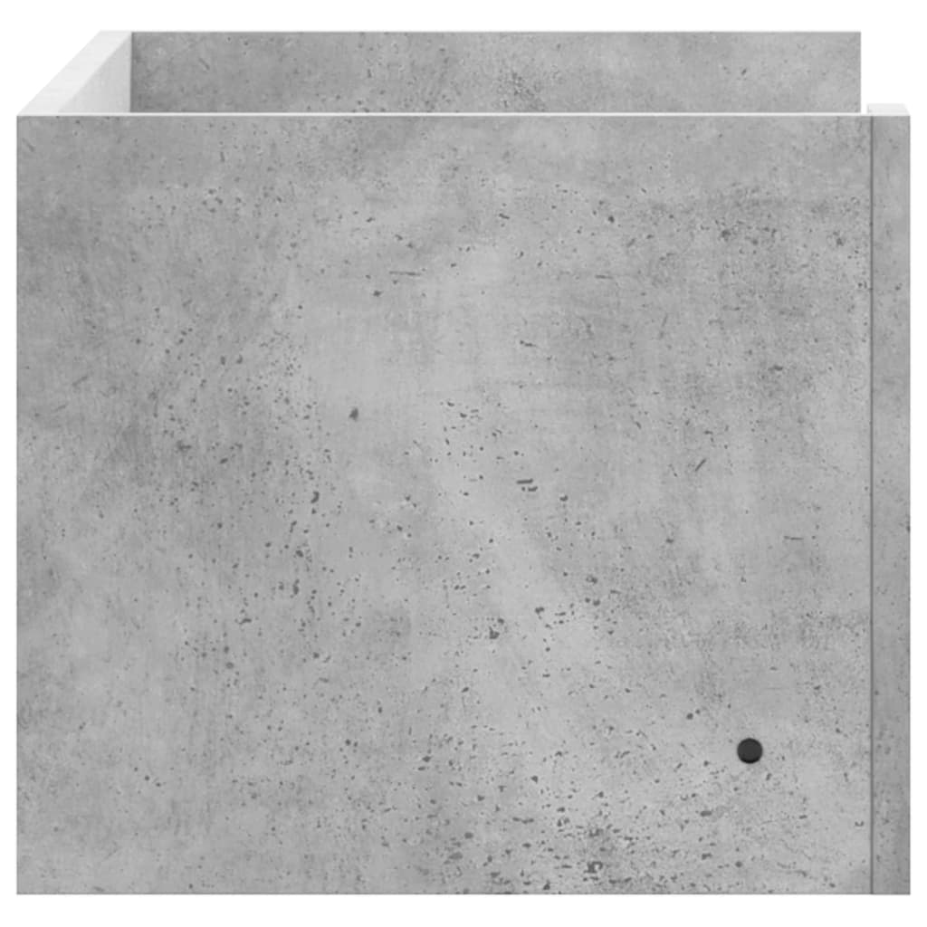 Vägghylla betonggrå 70,5x35x30,5 cm konstruerat trä