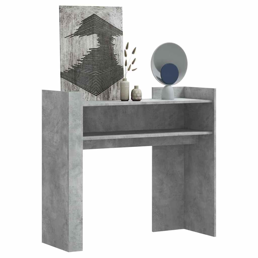 Konsolbord betonggrå 100x35x90 cm konstruerat trä