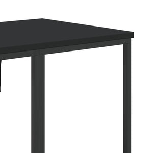 Klädställning med hyllor svart konstruerat trä