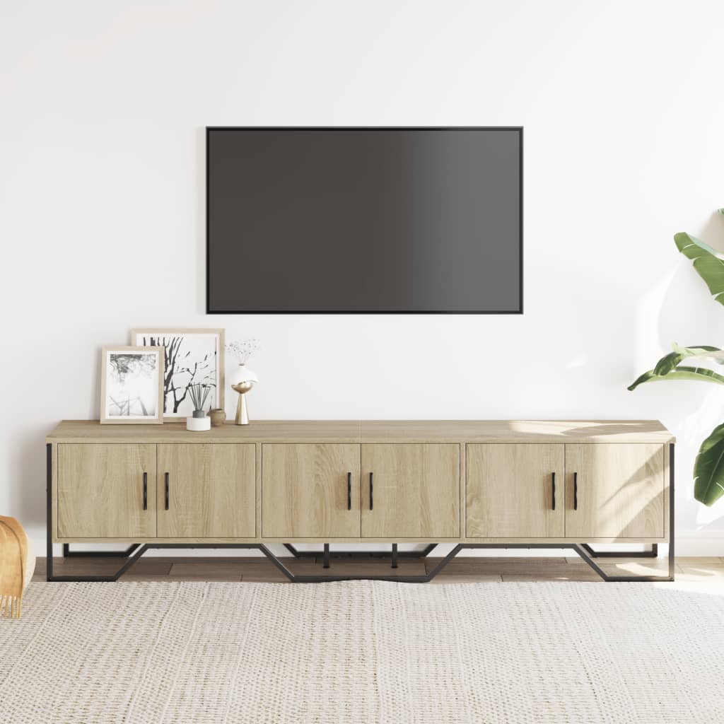 Tv-bänk sonoma ek 180x34x41 cm konstruerat trä