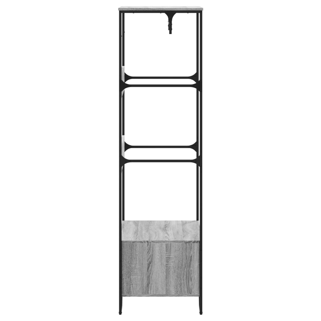 Garderob grå sonoma 90x50x180 cm konstruerat trä