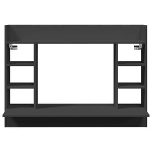 Väggmonterat skrivbord svart 105x48x75 cm konstruerat trä