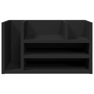 Skrivbordshyllor svart 44,5x24x25 cm konstruerat trä