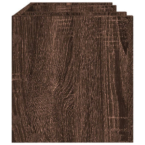 Skrivbordshyllor brun ek 44,5x24x25 cm konstruerat trä