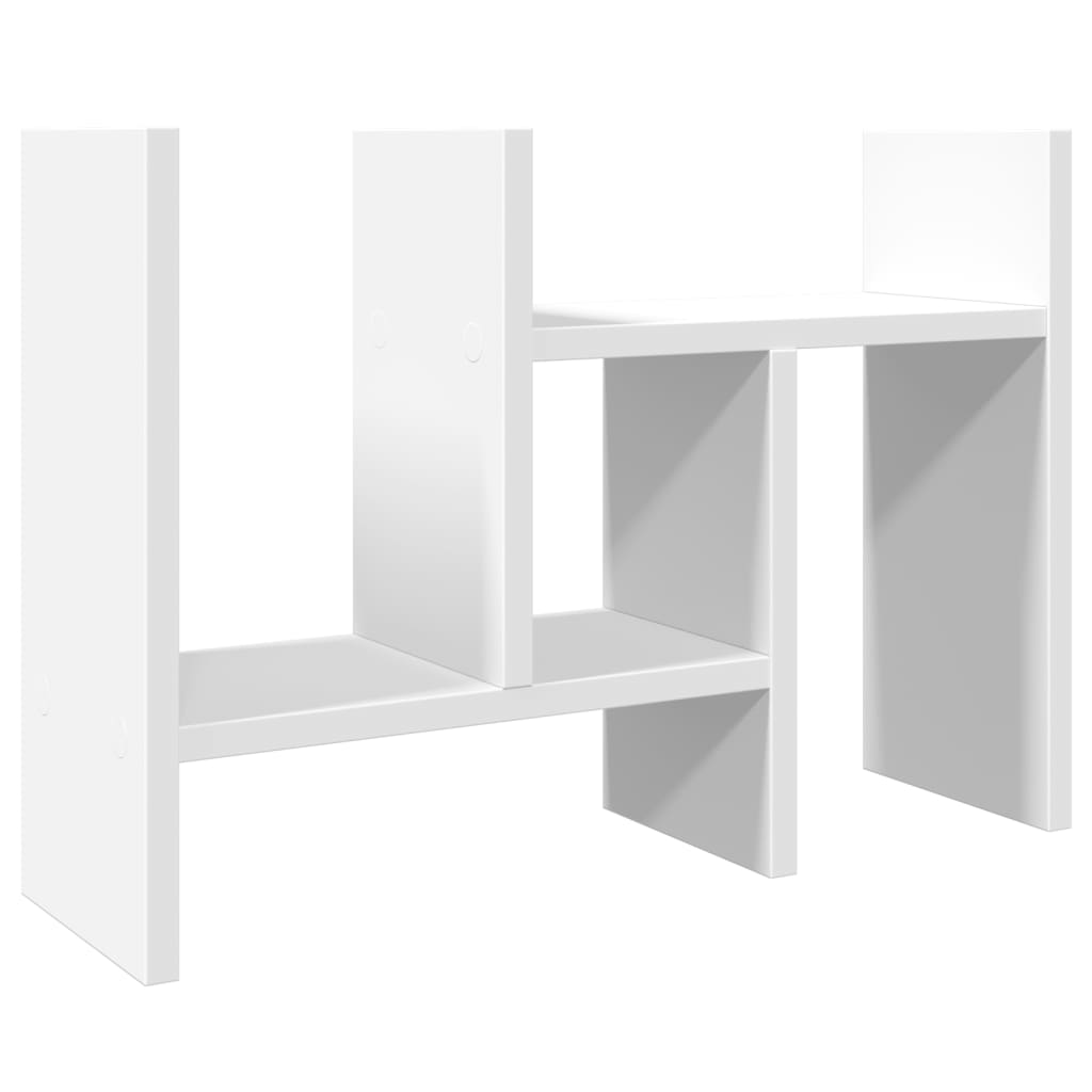 Skrivbordshylla vit 34,5x15,5x35,5 cm konstruerat trä