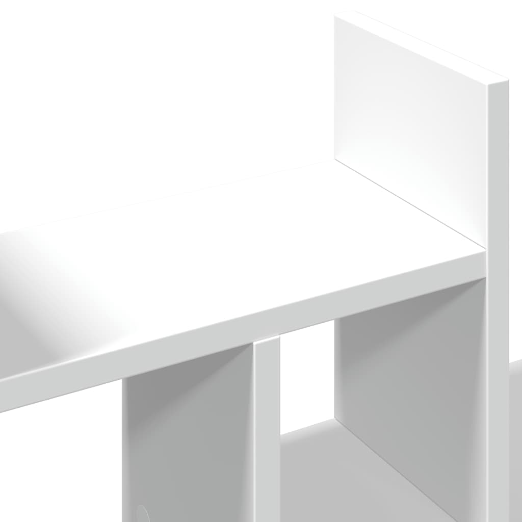 Skrivbordshylla vit 34,5x15,5x35,5 cm konstruerat trä