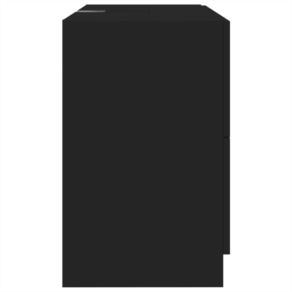 Tvättställsskåp svart 78x37x59 cm konstruerat trä