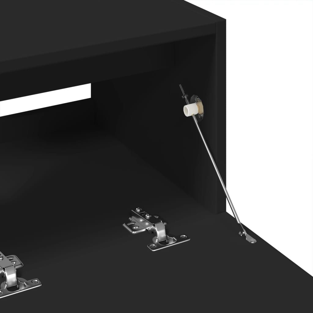 Tvättställsskåp svart 78x37x59 cm konstruerat trä