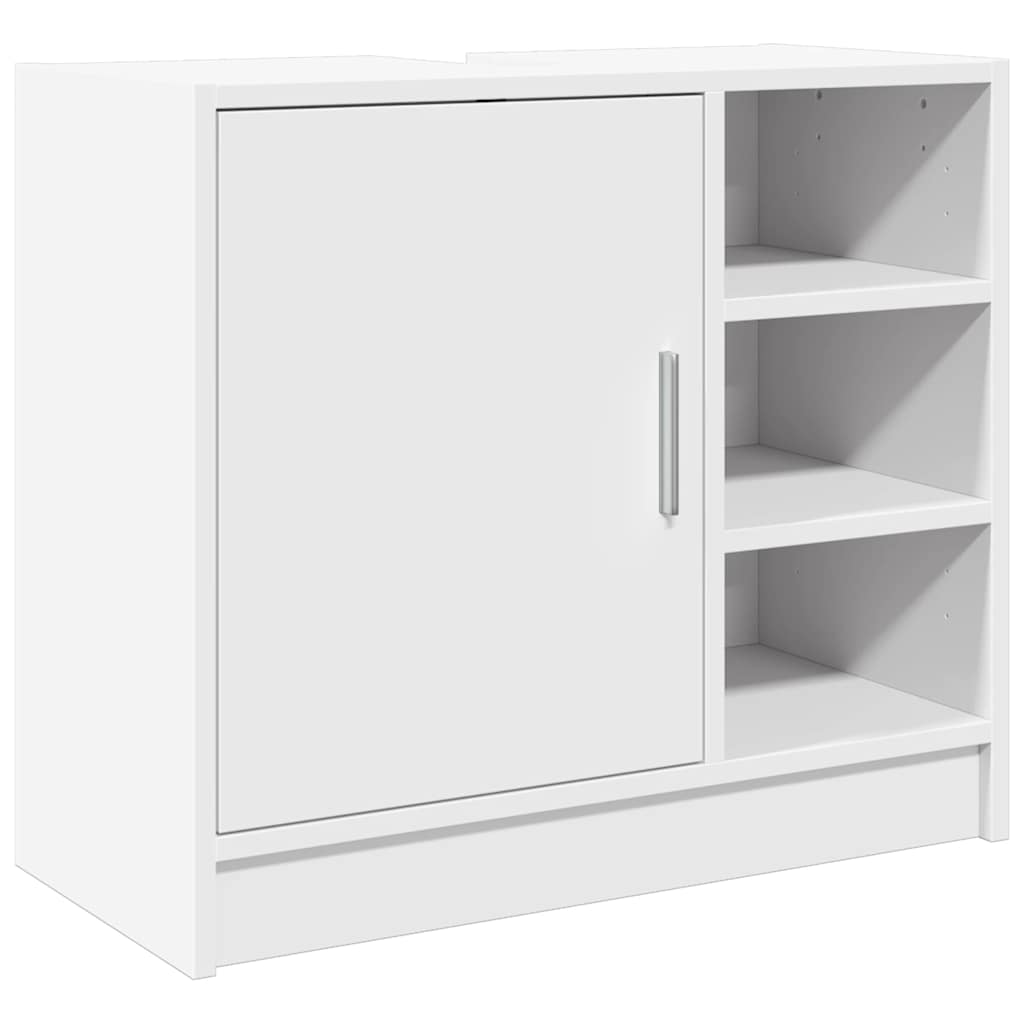 Tvättställsskåp vit 63x29x55 cm konstruerat trä