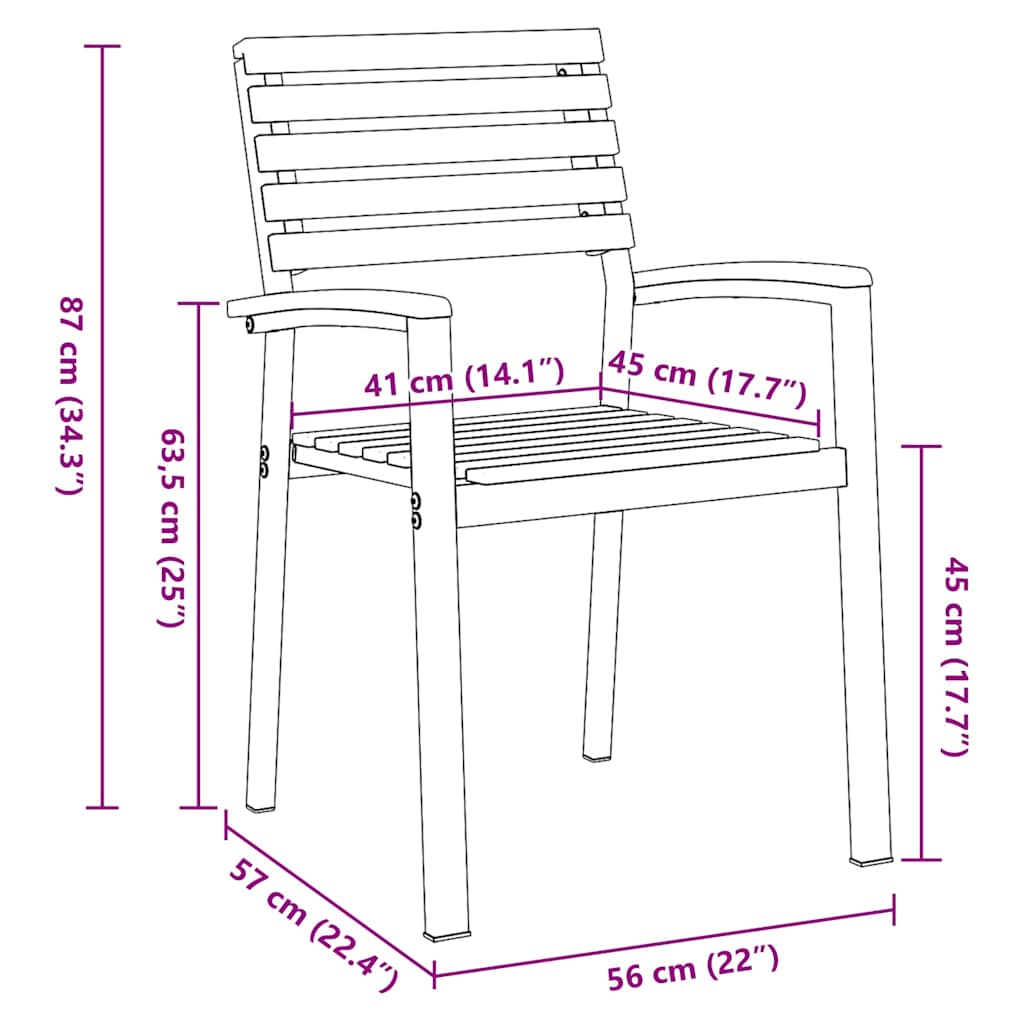 Trädgårdsmöbelset 7 pcs Grå Massivt Akaciaträ