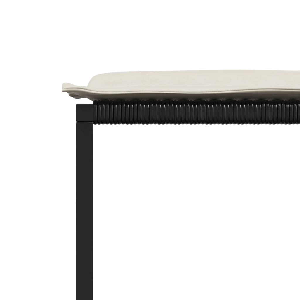 Matgrupp för trädgården med dynor 13 delar svart konstrotting