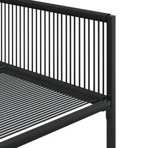 Matgrupp för trädgården 13 delar svart konstrotting