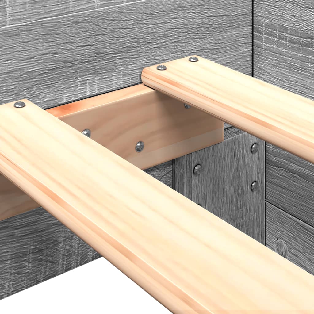 Sängram grå sonoma 90x190 cm konstruerad trä