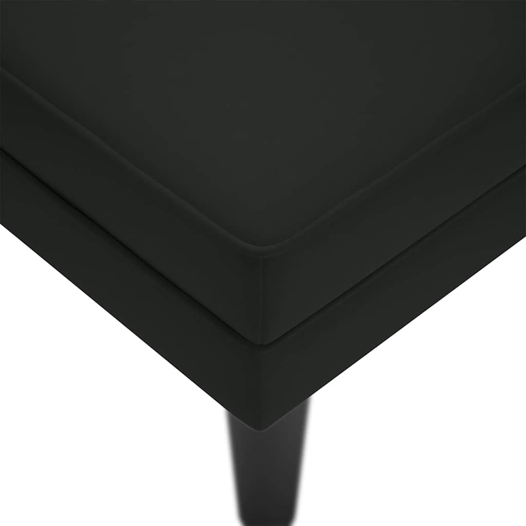 Schäslong med kudde och höger armstöd svart sammet